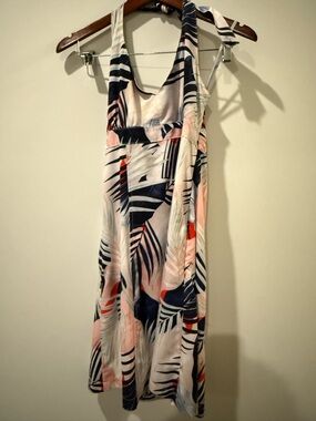 onz linen dress onz dress 100% linen blue white made in italy small XS ? pockets sleeveless